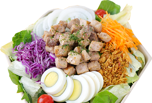 율외장아찌 목살 샐러드